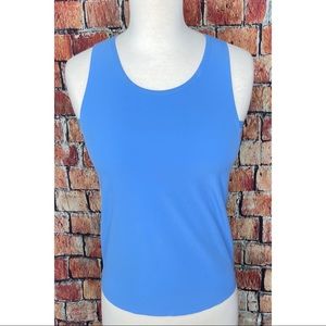 Ivivva for Lululemon Athletic Tank Top Girl's Size 12 Cornflower Blue Mesh Sides